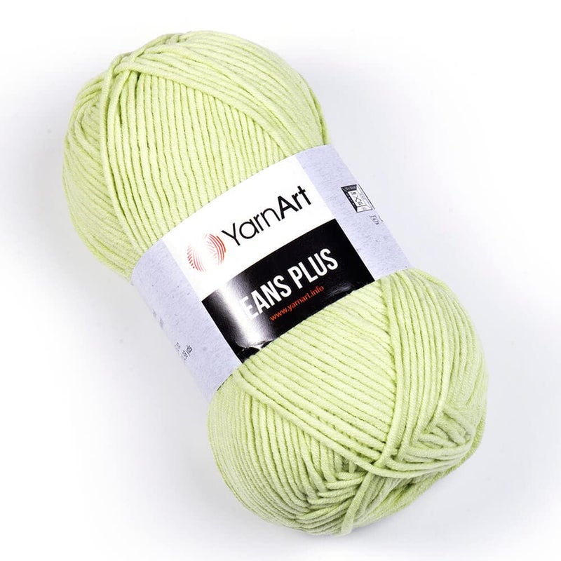 YarnArt Jeans Plus Soft Cotton Blend Yarn 100g 35oz 160m 174yds 55 Cotton 45 Acrylic Worsted Weight 4 Ideal for Amigurumi Baby Projects Knitting Crochet Durable Smooth 11