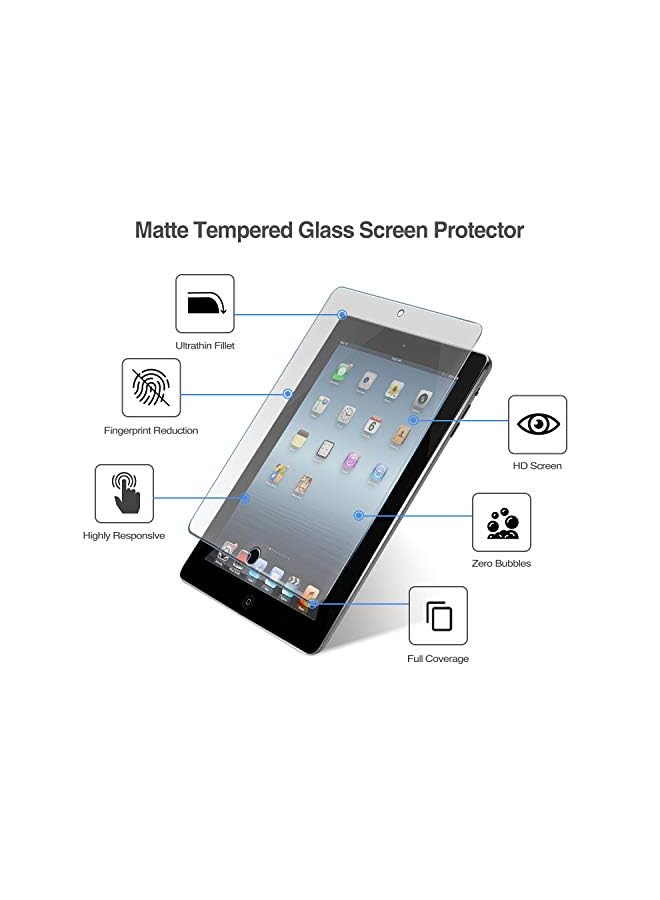 Procases Ipad 2 3 4 Screen Protector (Old Model), Anti-Fingerprint Matte Tempered Glass Screen Film Guard Screen Protector For Apple Ipad 2/Ipad 3/Ipad 4 - Image 2