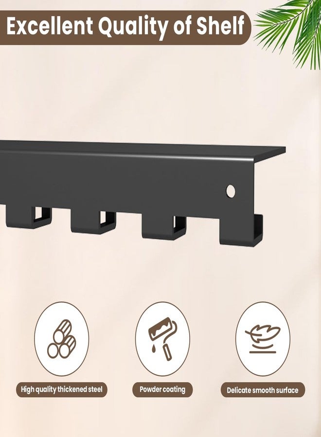 Sahans Floating Shelf Organizer Compatible with Tonal Accessories Wall Mount Hanger with Hooks T-Lock Adapters Home Gym Weight Storage Equipment Metal Rack Holder Bracket Hanger Workout Fitness (Classic) - Image 3