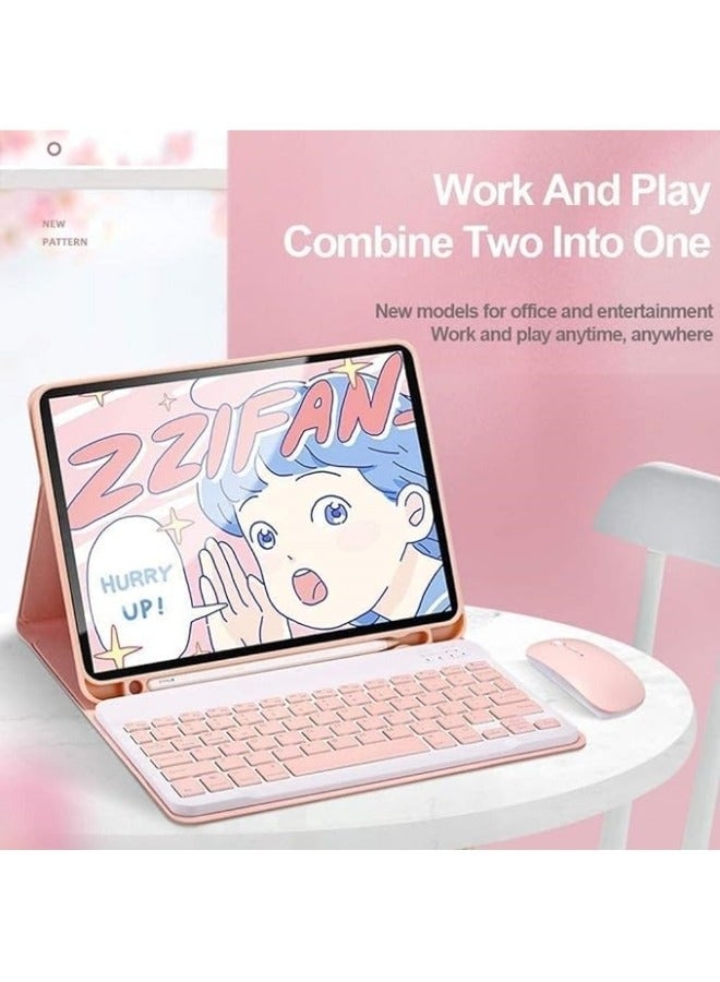 متوافق مع جهاز Samsung Galaxy Tab S8 Ultra 14.6 بوصة 2022، يتضمن الحافظة لوحة مفاتيح وماوسًا، ويمكن فصل المغناطيسية للوحة المفاتيح، كما يحتوي على حامل للقلم. - Image 2