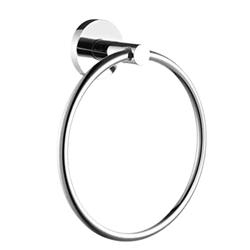 Stainless Steel Chrome Finished Round Napkin Ring/Towel Ring/Napkin Holder/Towel Hanger/Towel Holder for Bathroom/Kitchen/Wash Basin (Silver) 