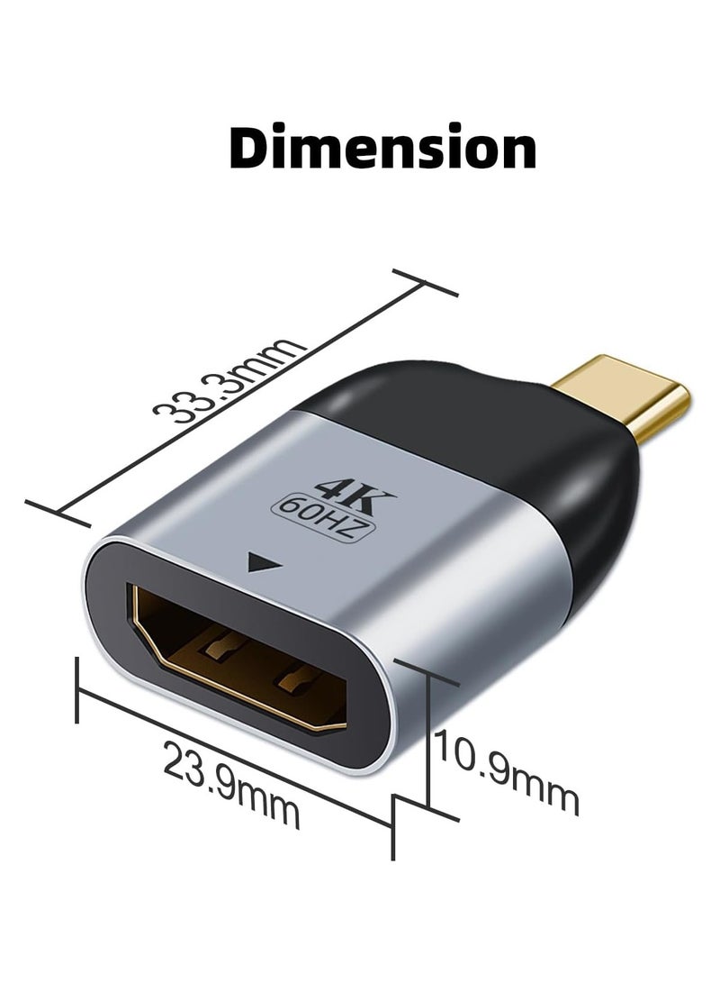 SOLARAE USB-C to HDMI Adapter 4K@60Hz, Type-C to HDMI Female Converter for MacBook Pro/Air, iPad Pro, Surface, Galaxy Note20/10, LG G7/V20, Google Pixel, and More (1 Pack) - Image 5
