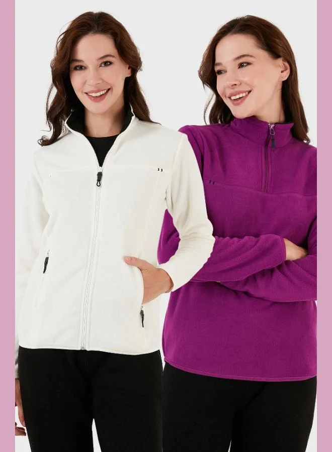 Lela Lela Slim Fit Soft Texture Anti-Pilling Non-Pilling 2-Pack Polar Women's POLAR 590700200S2
