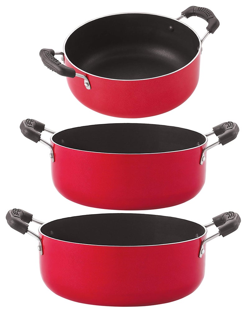 Nirlon Non Stick cookware Set of 3 Pieces Combo with bakelight Handle |CS22_CS24_CS26 - Image 4