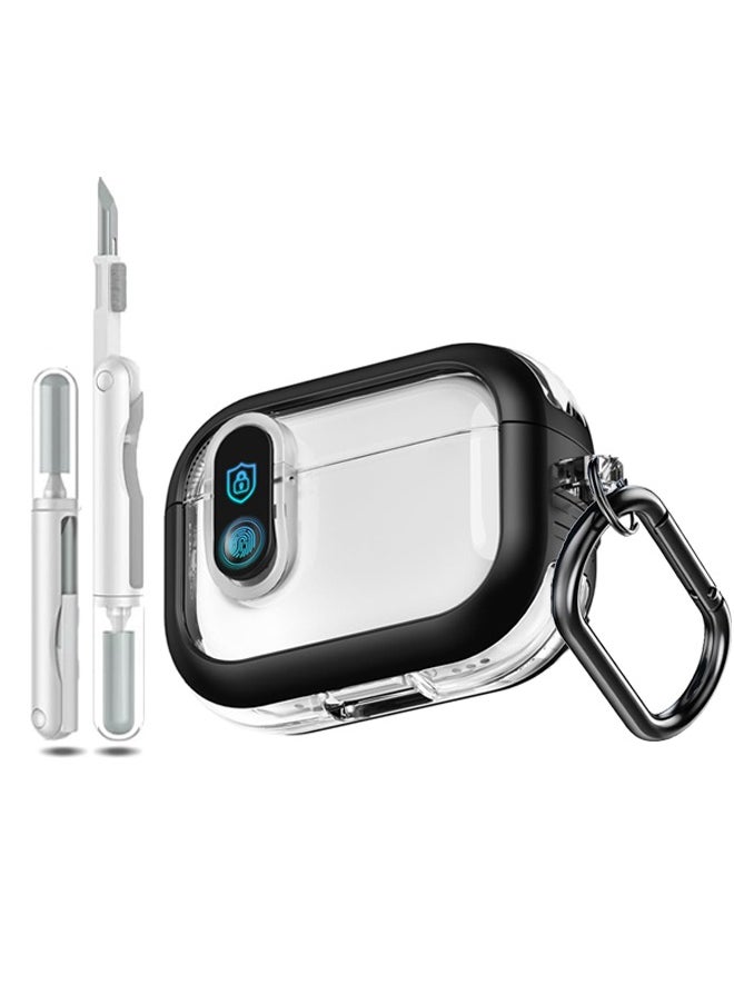 Generic - Shockproof TPU Transparent Case for Airpods Pro 2nd Generation with Secure Lock,Compatible with Airpods Pro 2nd/1st Generation Case, Protective Case Cover for for AirPods Pro 2/Pro with Cleaner Kit and Keychain - Image 1