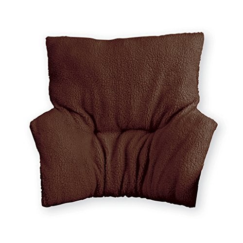 Collections Etc Collections Etc Faux Sheepskin Deluxe Back Rest Support Cushion  Lower Back Support and Comfort for Chair or Bed Brown Osfa 