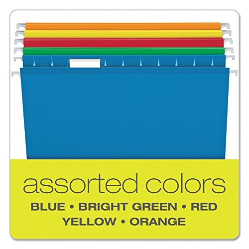 Pendaflex Extra Capacity Hanging File Folders, Letter Size, Reinforced, 2 Inch Expansion, Assorted Colors, 25 Per Box (4152X2 ASST) - Image 5