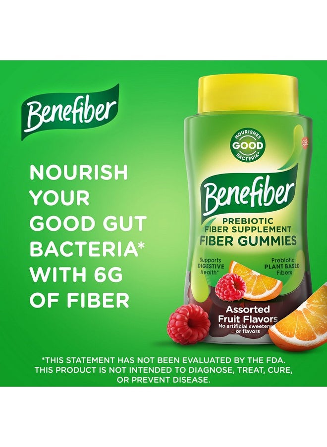 Benefiber Prebiotic Fiber Supplement Gummies For Digestive Health Assorted Fruit Flavor 81 Count  - Image 3