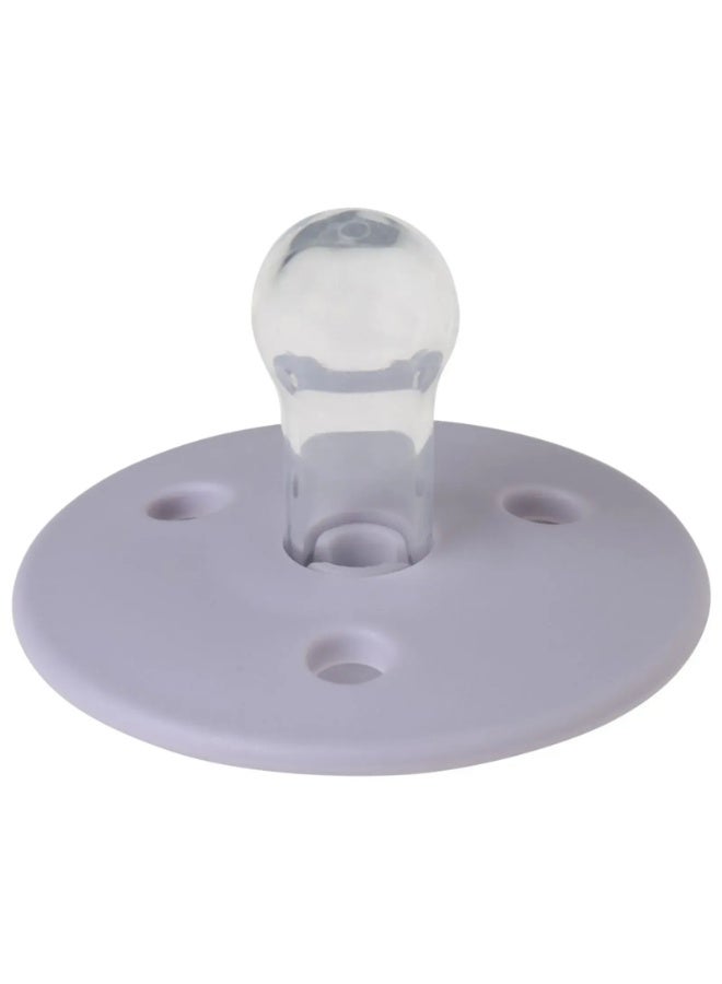 Mininor - Round Pacifier Silicone - 0M+ - Lilac Flower - Image 3