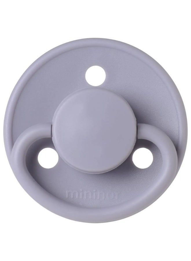Mininor - Round Pacifier Silicone - 0M+ - Lilac Flower - Image 1