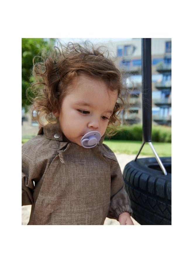 Mininor - Round Pacifier Silicone - 0M+ - Lilac Flower - Image 4