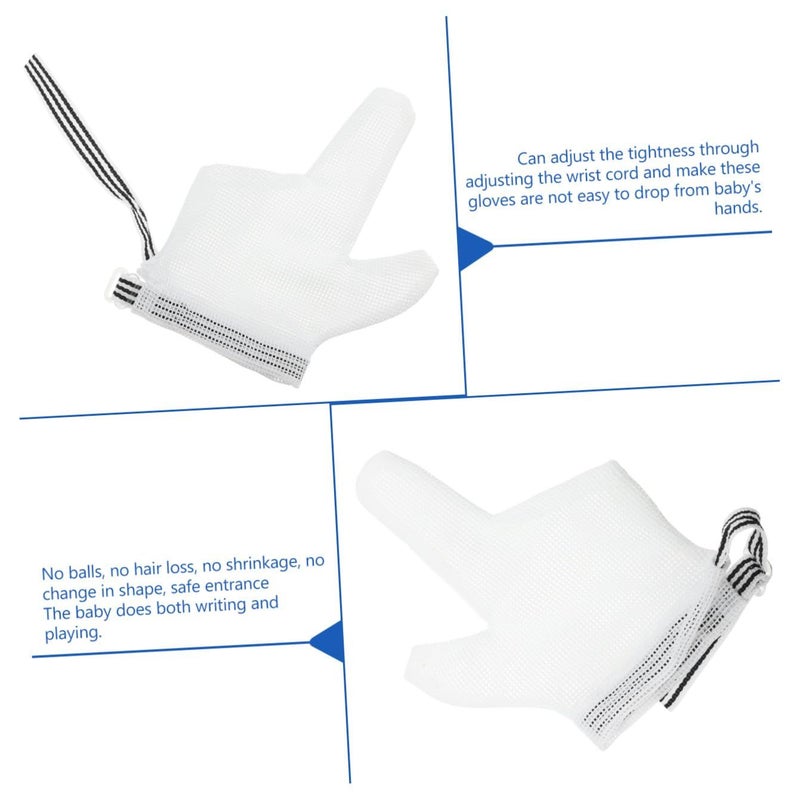 Baby Eating Gloves Thumb Guard Stop Sucking 12x7cm for Toddler Teething - Image 4