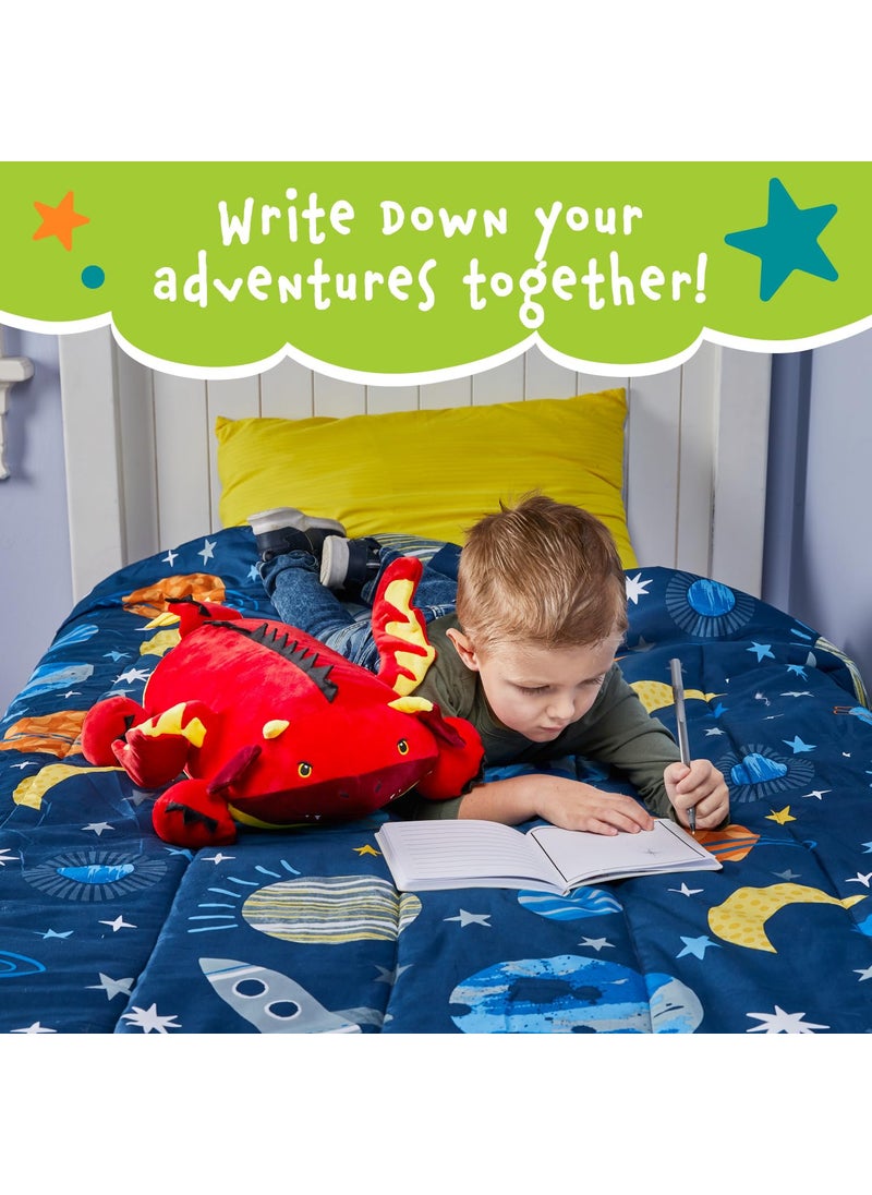 MEMORY MATES MEMORY MATES Jax The Red Dragon Memory Foam Pillow Plush 15  Stuffed Animal  - Image 4