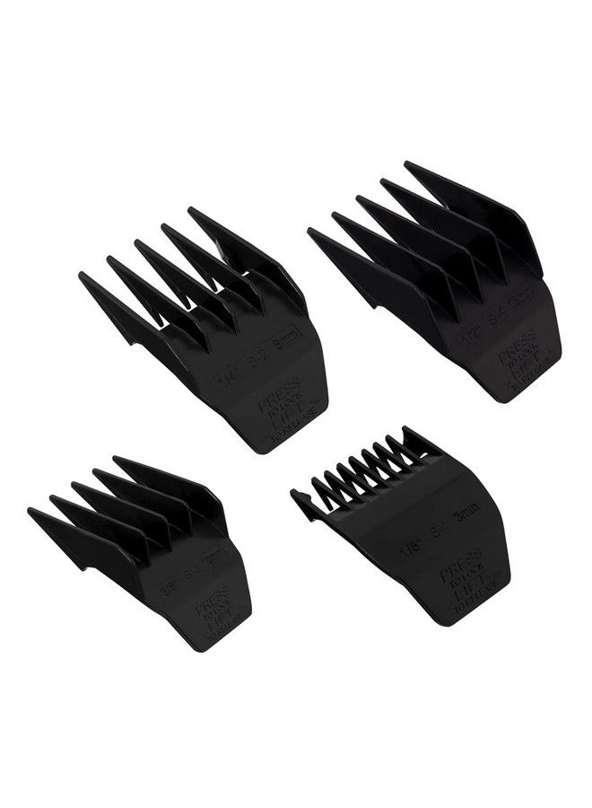 colorski Professional Peanut Clipper Guards For Wahl Peanut From 1/8 Inch To 1/2 Inch Fits For Wahl Peanut Black4Pcs - Image 1