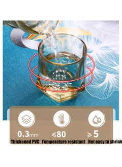 Excefore Waterproof Rectangle PVC Tablecloth, Wipeable Spill-Proof Table Cover, Braided Tablecloth for Kitchen Dining Room, Indoor and Outdoor Use (140x180cm)  - Image 3