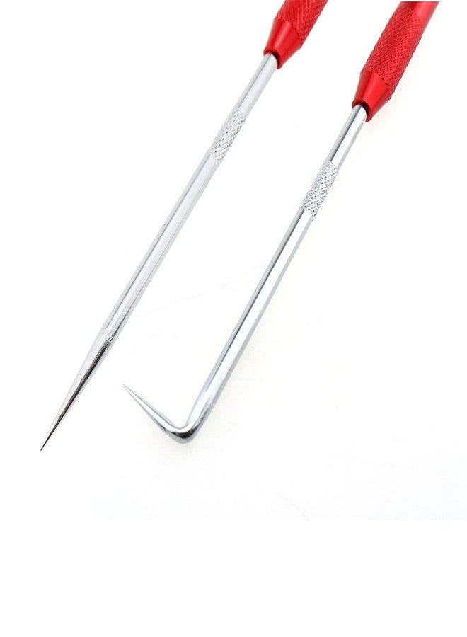 MEETOOT 2pcs Metal Double Pointed Scriber Scribe Tool Hook for Machinists, Technicians Or Craftsmen, 9.05 Inches Long (1 x Red + 1 x Blue) - Image 4