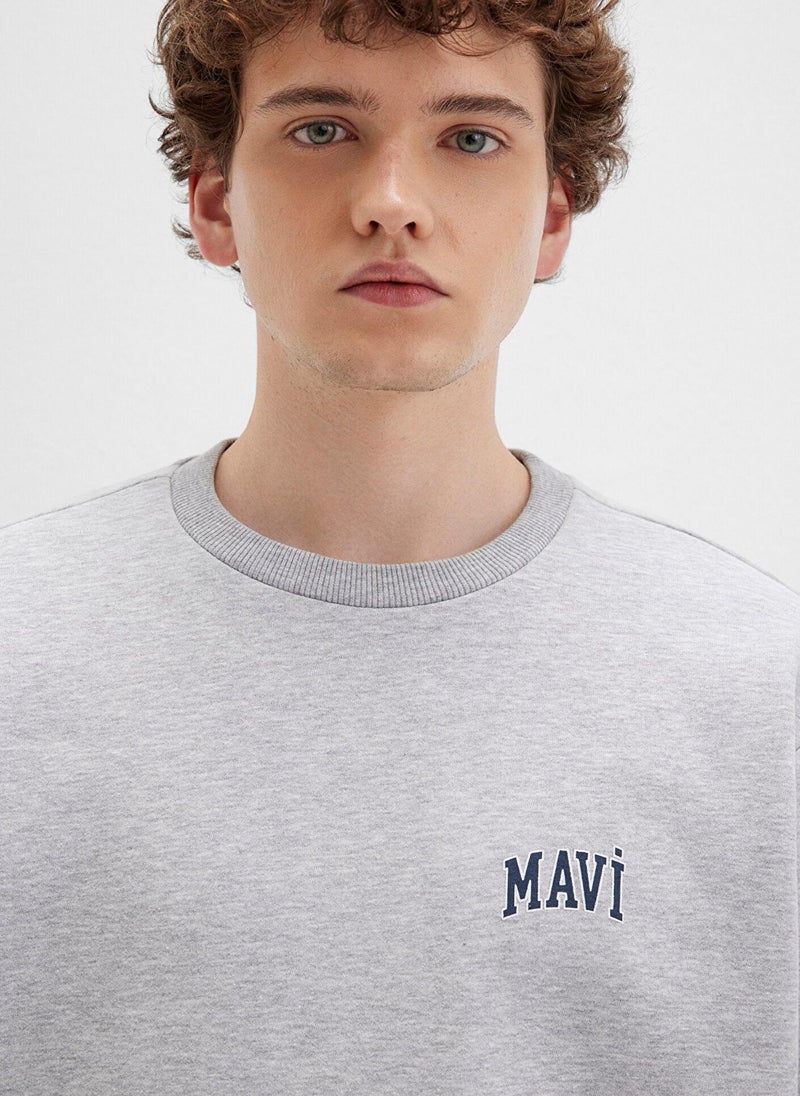 Mavi Logo Printed Grey Sweatshirt - Image 5