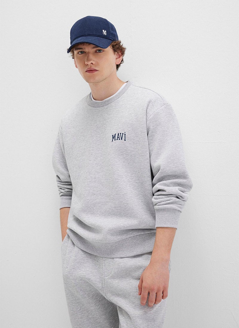 Mavi Logo Printed Grey Sweatshirt - Image 2