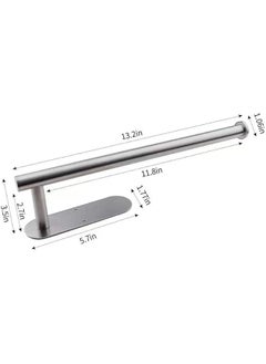 HOOKOR 2 Pack Paper Towel Holders,Paper Towels Rolls - for Kitchen,Paper Towels Bulk- Self-Adhesive Under Cabinet,Both Available in Adhesive and Screws,Stainless Steel (Silver)  - Image 4