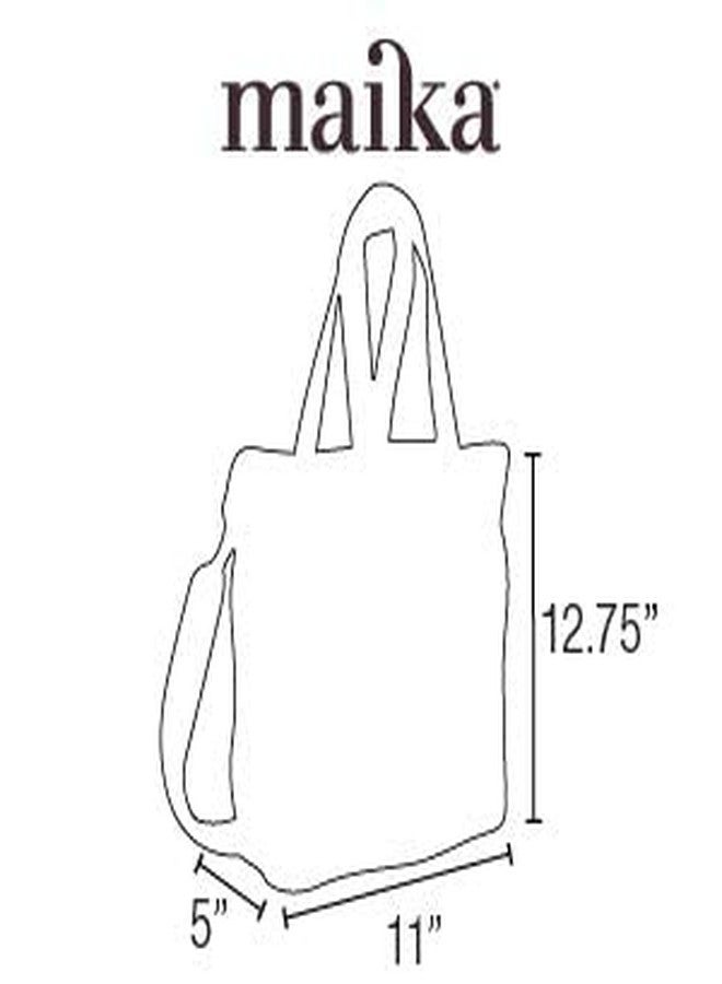 MAIKA Recycled Canvas Commuter Tote Bag, Echo Tangerine, Red - Image 5