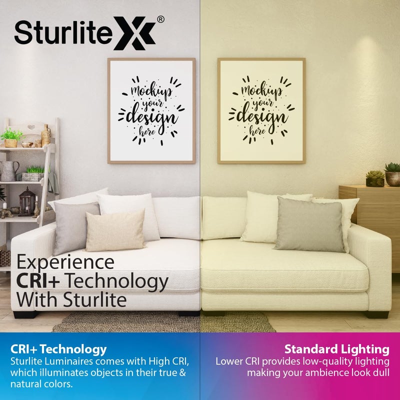 Sturlite Sturlite SFIT 12W Round LED Surface Light 6500k Cool White Color Temperature 960 Lumens with CRI Tech for Accurate Color Representation Pack of 4 - Image 4