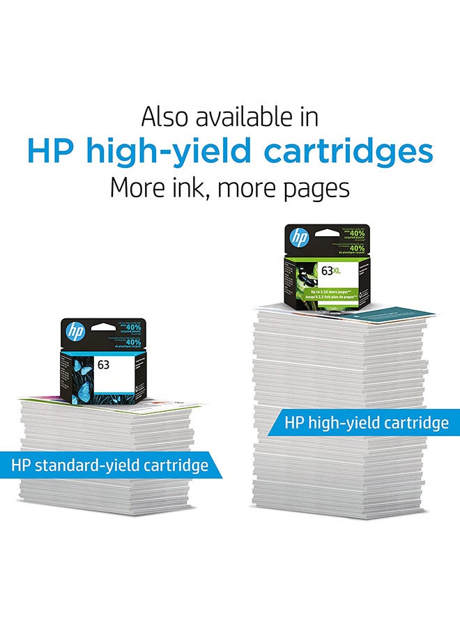 HP خرطوشة حبر إنك جيت لطابعة 63 أسود - Image 4