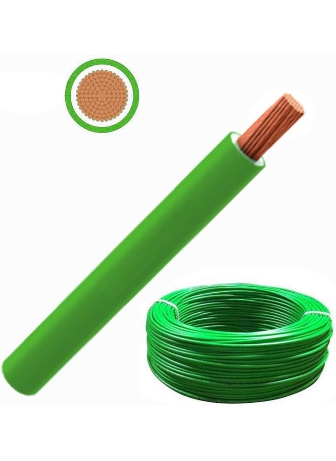 RR Multi Strand Pure Copper Single Core Flexible Cables | Trirated Electrolytic Conductor Up To 105C Fire Resist Electric Panel Wire | Bs6231 Iso9001 Ce Compliant 100Y(90M) Roll (0.75Mm, Green)  - Image 1