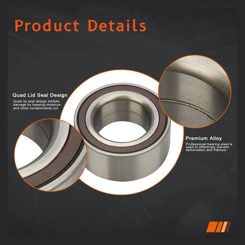 DRIVESTAR 510095 Front Wheel Hub Bearing Pair for Honda Accord, Accord Crosstour, Acura TL, and TSX - Image 4