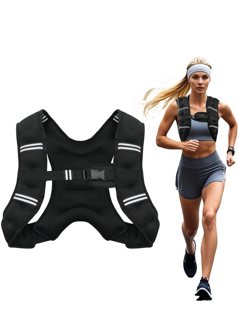 أوزيغالور سترة وزن 5 كجم للرجال والنساء مع شريط عاكس ومشبك قابل للتعديل، سترات وزن للركض واللياقة البدنية - Image 1