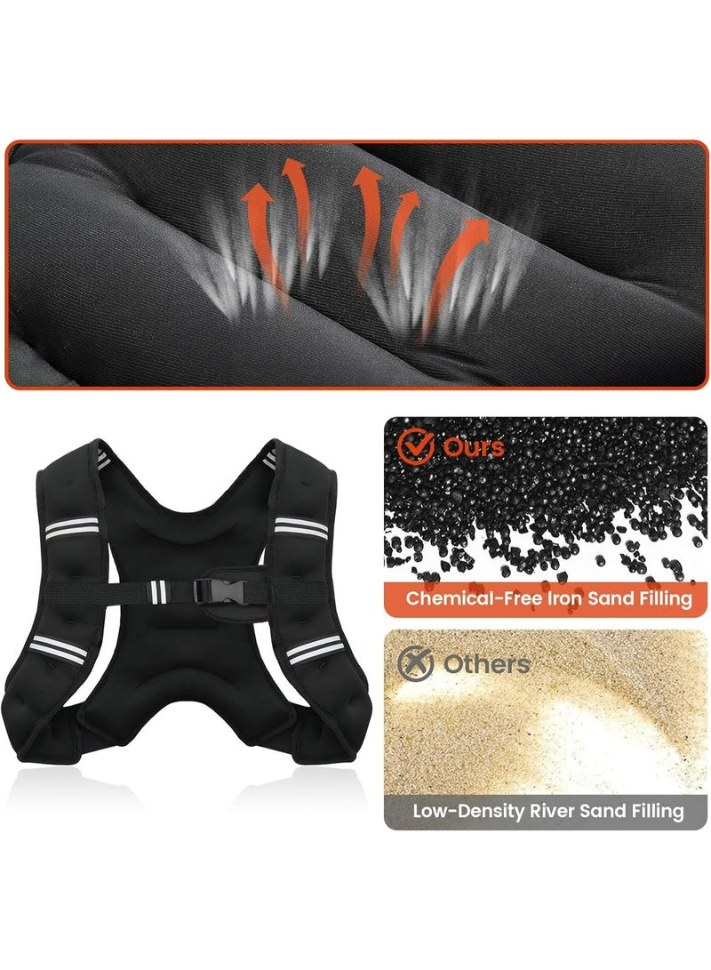 أوزيغالور سترة وزن 5 كجم للرجال والنساء مع شريط عاكس ومشبك قابل للتعديل، سترات وزن للركض واللياقة البدنية - Image 5