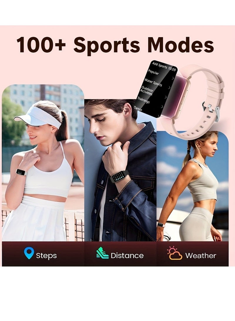 Z165 Smart Bracelet, Waterproof Comfortable Outdoor Sports Smart Watch, Lightweight And Durable Smart Activity Tracker Watch For Men And Women, (1pc, Light Pink) - Image 3