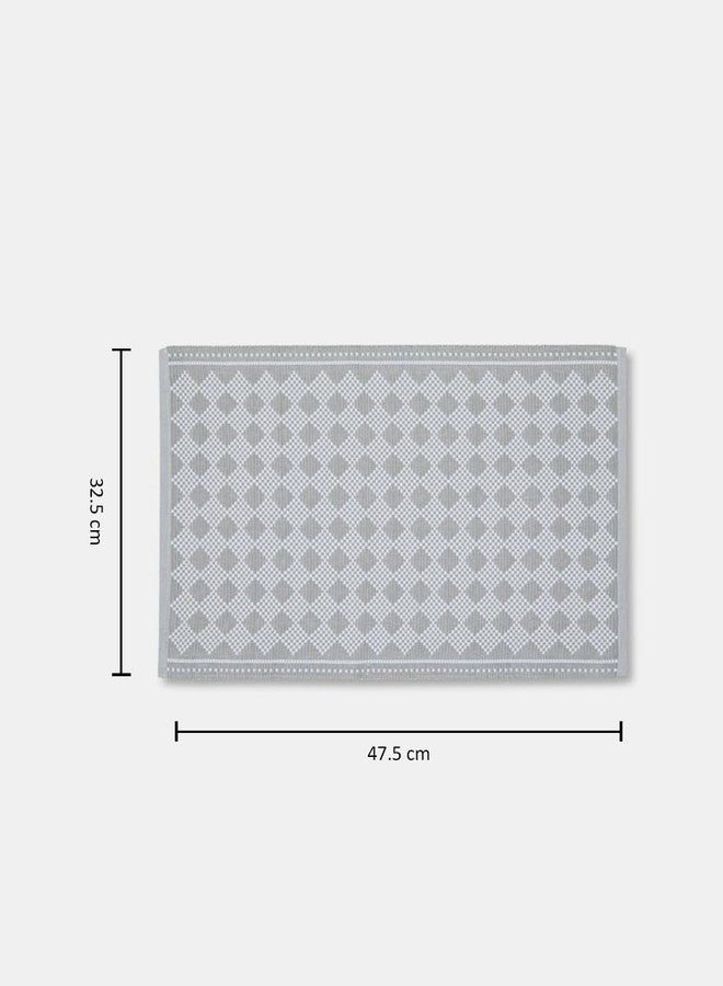 Fabindia Grey Cotton Woven Mat Set of 6 - Image 5