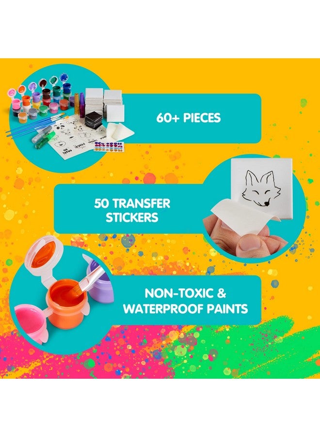 JOYIN 24 Magnetic Mini Tiles Art Kit, Creativity DIY Paint, Arts and Crafts for Kids, DIY Supplies for Party Favors, Family Activity, Birthday Present, Toys Gifts for Boys and Girls - Image 2