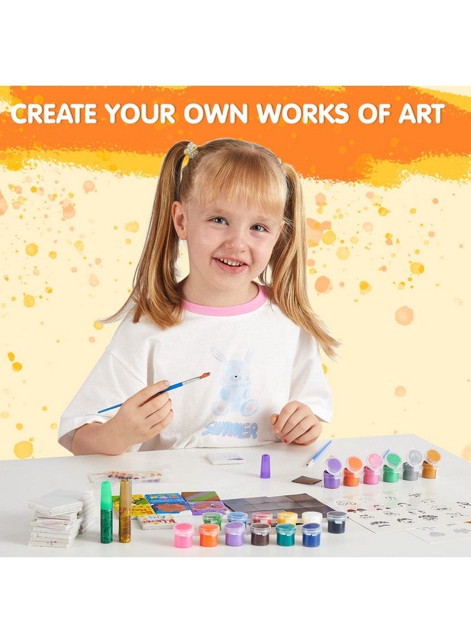 JOYIN 24 Magnetic Mini Tiles Art Kit, Creativity DIY Paint, Arts and Crafts for Kids, DIY Supplies for Party Favors, Family Activity, Birthday Present, Toys Gifts for Boys and Girls - Image 5