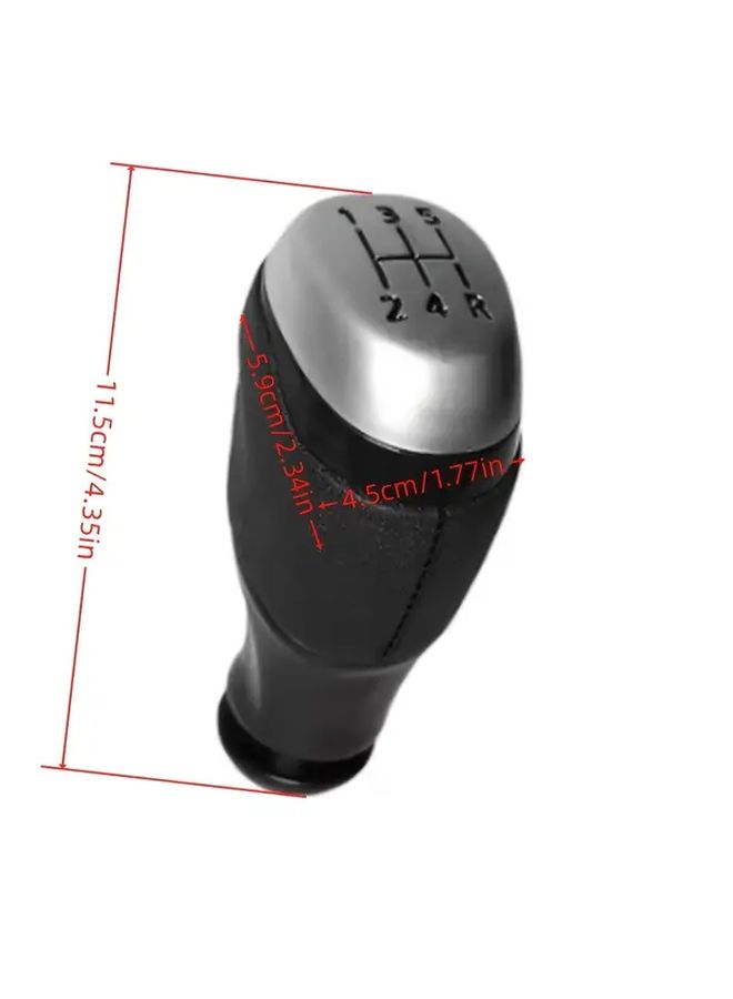 مقبض تبديل السرعات اليدوي ذو الست سرعات باللون الفضي المطفي، متوافق مع رينو كليو IV MK4 2012-2019، مصنوع من البلاستيك ABS، سهل التركيب، قبضة مريحة لمقبض ناقل الحركة. - Image 2