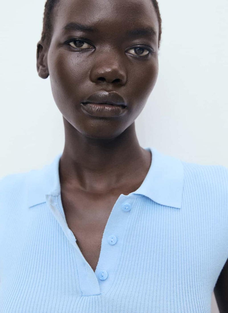 MANGO Polo-Neck Knitted Top  - Image 4