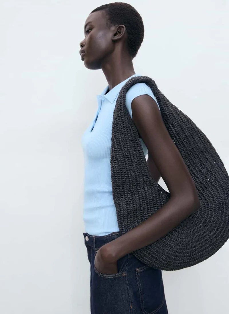 مانجو بلوزة بولو محبوكة