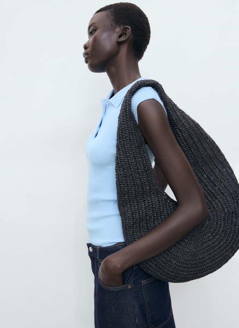 MANGO Polo-Neck Knitted Top  - Image 3