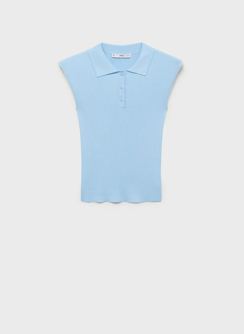 MANGO  Polo-Neck Knitted Top for Women | Best Price UAE