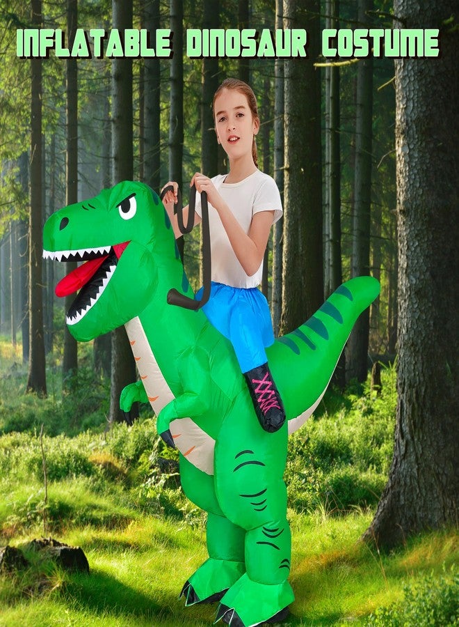زي ديناصور قابل للنفخ للأطفال من Goenb، زي ديناصور قابل للنفخ، زي ديناصور مضحك للركوب للأطفال لحفلات عيد الفصح والهالوين التنكرية - Image 5