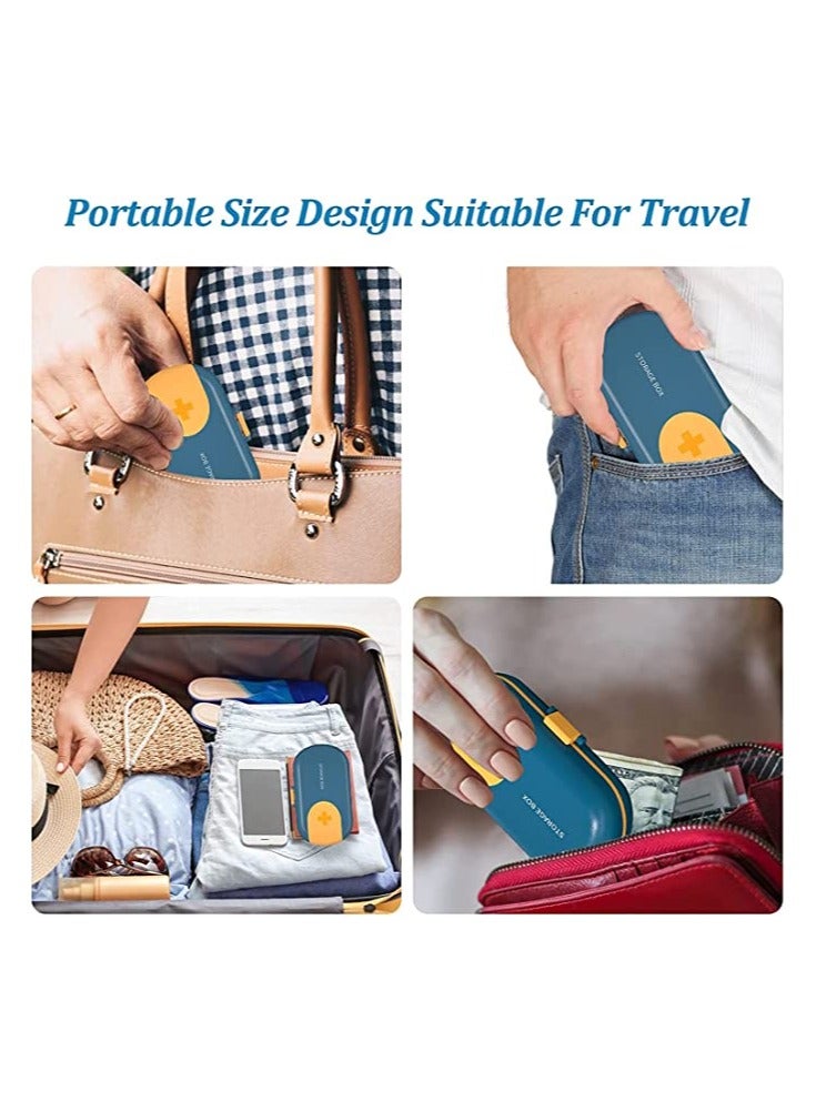 Portable Weekly Pill Organizer, 2pcs Compact Pill Case for Vitamins and Supplements, 7-Day Travel Medicine Storage Box with Large Capacity Compartments - Image 2