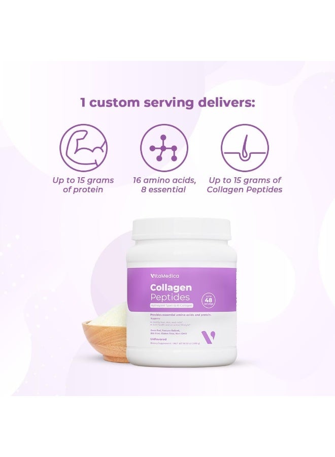 VitaMedica Hydrolyzed Collagen Peptides Powder For Hair Skin, & Nails- Unflavored, Non-Gmo, Pasture Raised, Grass-Fed - Image 4