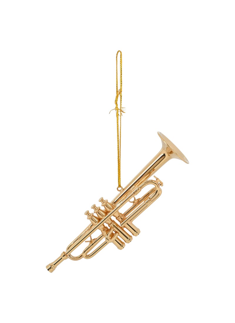 Broadway Brass 45 Gold Trumpet Musical Music Instrument Replica Ornament 