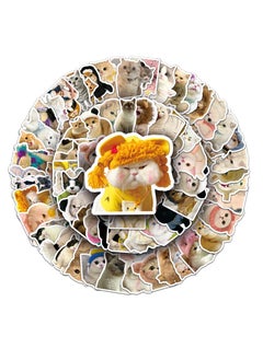 Excefore 100 Pcs Cute Cat Stickers, Water Bottle Stickers, Waterproof Stickers, Animal Sticker Aesthetic, Funny Cat Stickers Set for Water Bottles, Laptops, Skateboards, Phone, Luggage, Fridge, Guitar, Gift  - Image 1