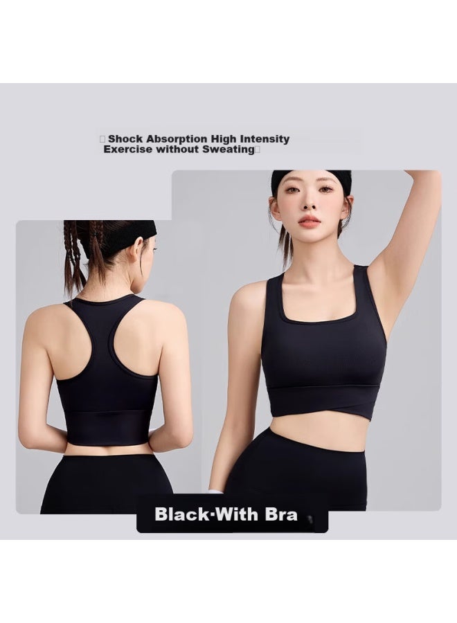 LANG SHA Langsha Sports Bra For Women, One-piece High-impact Anti-sagging Backless Tank Top For Running, Fitness, Yoga Wear - Image 1