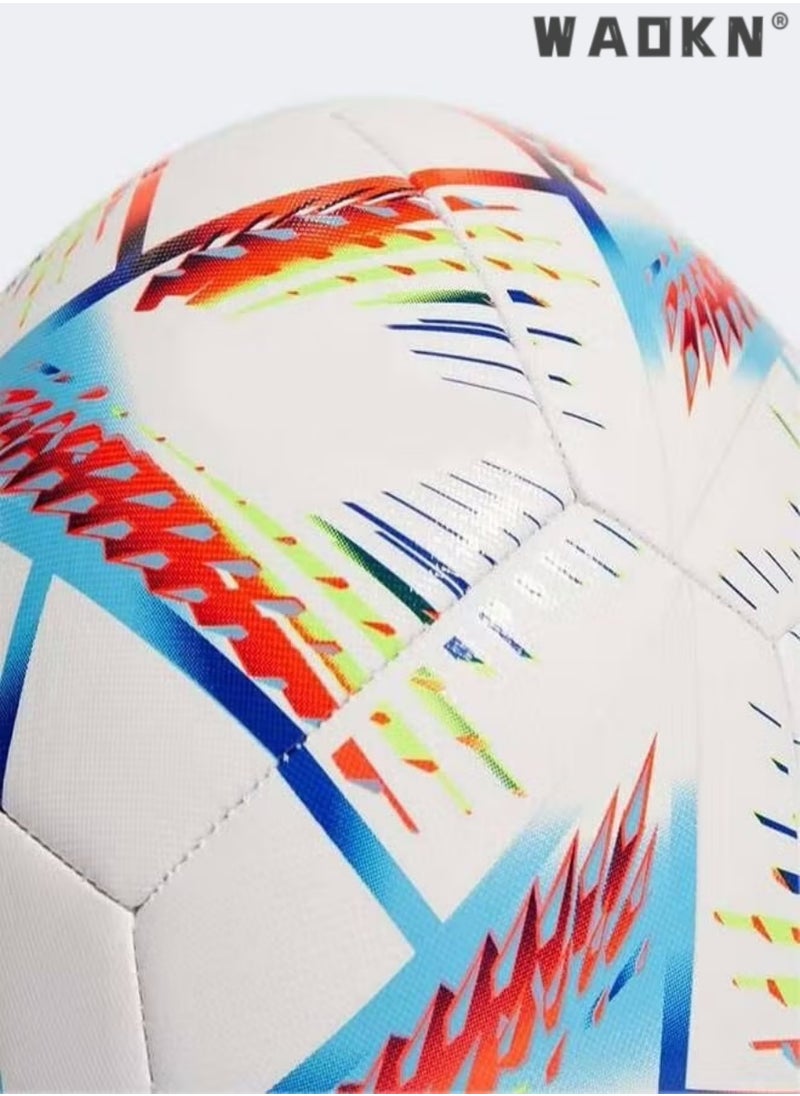 WAOKN Bright PVC World Cup Match Football Replica for Children and Adults Training Football,Football Traditional Soccer Ball, Boys and Girls Suitable for Playing Training Both Indoor Outdoor  - Image 4