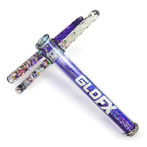 GloFX 75inch Purple Liquid Kaleidoscope Tube Colorful Kaleidoscopes for Adults Flow Toys Rave Glitter Wands Sensory Glitter Wands and Rave Toys - Image 1