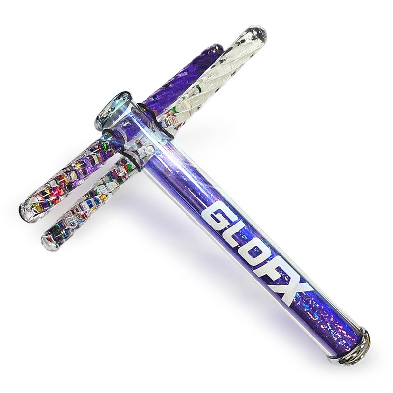 GloFX 75inch Purple Liquid Kaleidoscope Tube Colorful Kaleidoscopes for Adults Flow Toys Rave Glitter Wands Sensory Glitter Wands and Rave Toys - Image 3