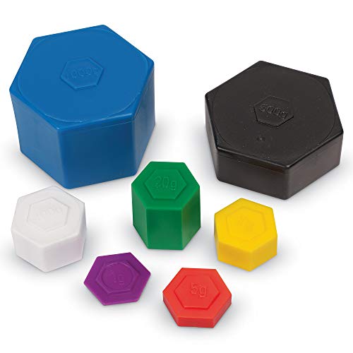 Learning Resources Metric Weight Set, Set of 58 Weights, 1g, 5g, 10g, 20g, 100g, 500g, 1000g - Image 3