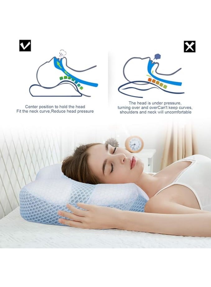 general Orthopedic memory foam pillow, cervical pillow, ergonomic, suitable for side sleepers, side sleepers, supine sleepers and belly sleepers (600×430×110mm) - Image 2